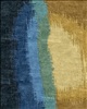 De Munk Carpets Nepal MAHAKALI 240, (60 knots) Blauw, Goud, Groen
