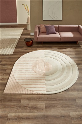 Brinker Carpets Fano Girare Beige Beige, Ivory, Rood, Roze, Zalm