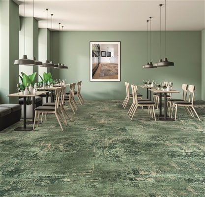 Interfloor Mystique 978 (Blindband katoen, inclusief antislip ondertapijt) Groen