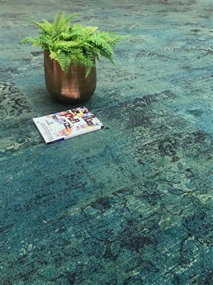 Interfloor Mystique 983 (Blindband katoen, inclusief antislip ondertapijt) Groen